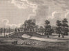Chinese Bridge, St James's Park, London. Antique engraved print 1817 old