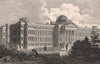 The New Bethlem, St George's Fields, London. Antique engraved print 1817