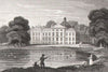 Kensington Palace, London. Antique engraved print 1817 old