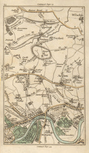 EALING Brentford Chiswick Acton Kew Willesden Wembley Brent CARY 1786 old map
