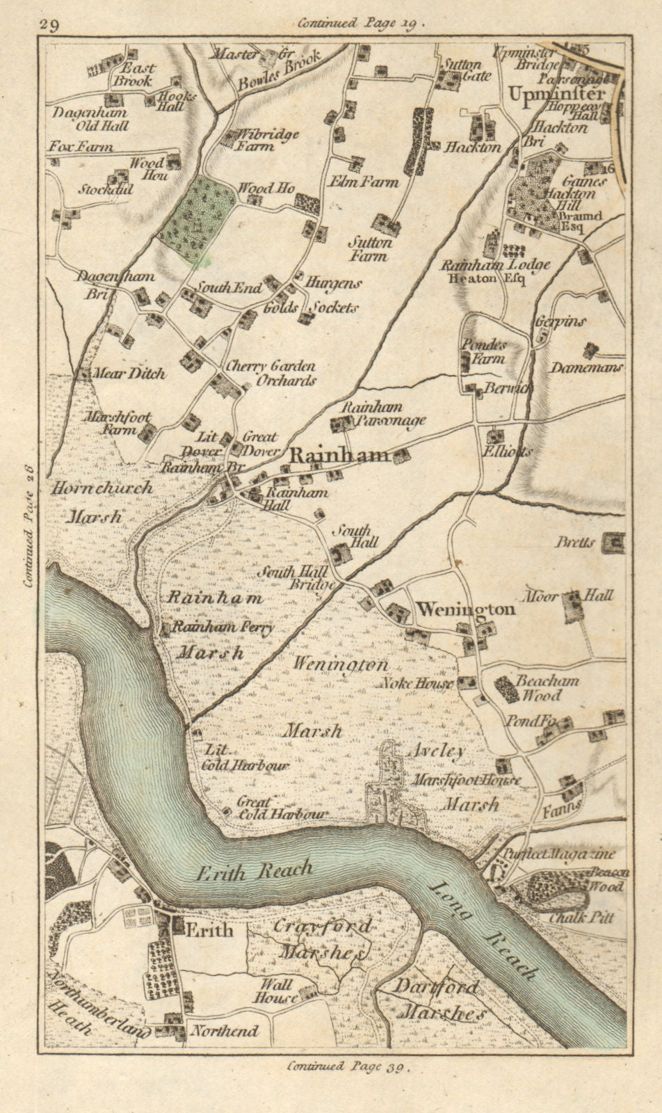 HORNCHURCH Upminster Erith Rainham Dagenham Purfleet Dartford CARY 1786 ...
