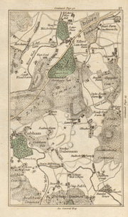 ESHER Cobham Walton-on-Thames Stoke D'abernon Bookham Leatherhead CARY 1786 map