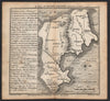 Antique county map of Berkshire by Badeslade & Toms. West orientation 1742
