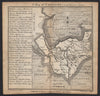 Antique county map of Cheshire by Badeslade & Toms 1742 old chart