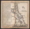 Antique county map of Cornwall by Badeslade & Toms. South West orientation 1742