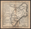 Antique county map of Cumberland by Badeslade & Toms. Cumbria 1742 old