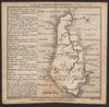 Antique county map of Northamptonshire by Badeslade & Toms. NE orientation 1742