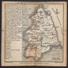 Antique county map of Northumberland by Badeslade & Toms 1742 old