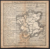 Antique county map of Worcestershire by Badeslade & Toms 1742 old