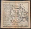 Antique county map of Yorkshire by Badeslade & Toms 1742 old chart