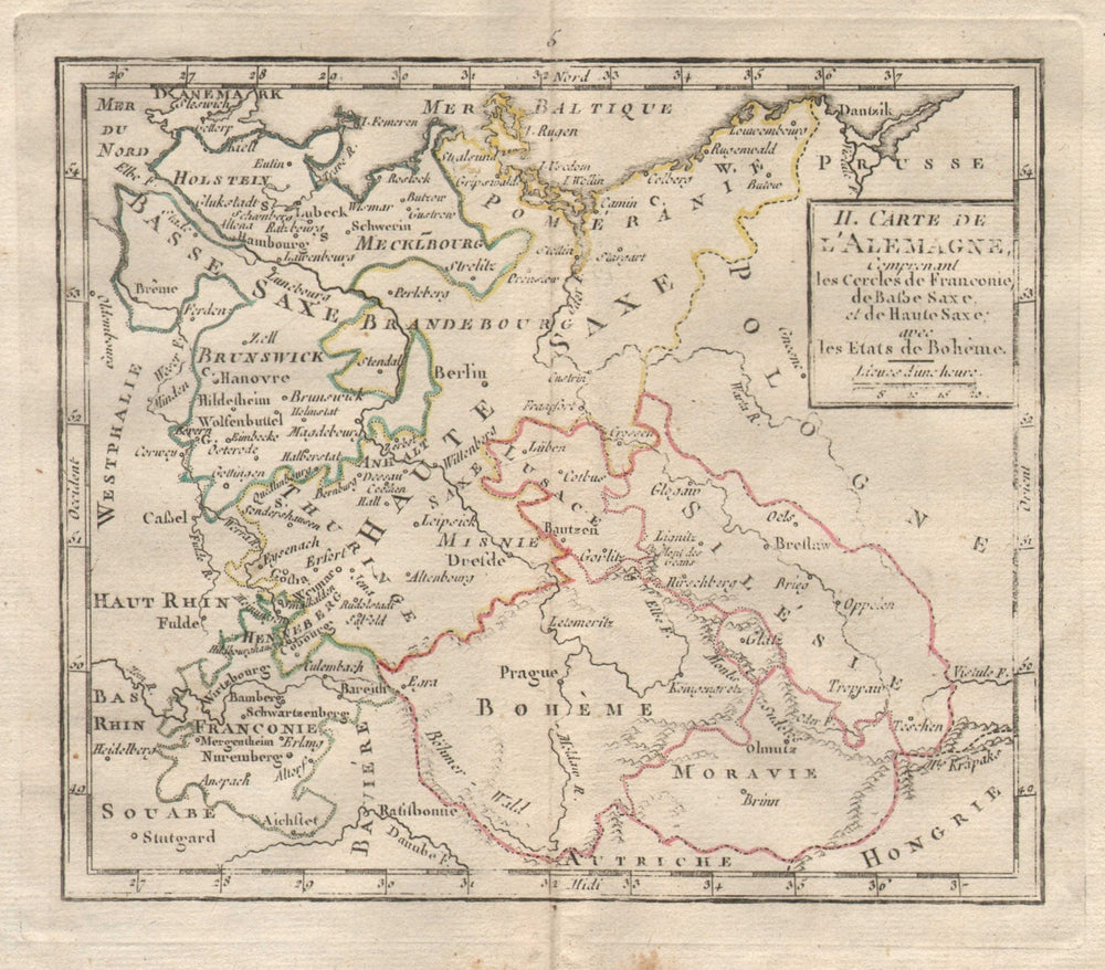 "II. Carte d'Alemagne" by BRION DE LA TOUR. Germany Poland Czechia 1777 map