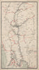 Burma railways map. Open & under construction. Myanmar c1915 old antique