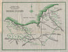 Rambles and walking tours in Somerset. Diagram of routes. Vintage map c1938