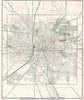 SAN ANTONIO town city map plan. Texas. Railroads. POOLE BROS 1913 old