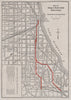 Chicago & Western Indiana Railroad Co. map. Connections. Dearborn Station c1925