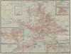 The Great Western Railway network at its maximum extent. GWR c1930 old map