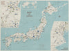 Japan tourist map for Expo 1970, Osaka. 