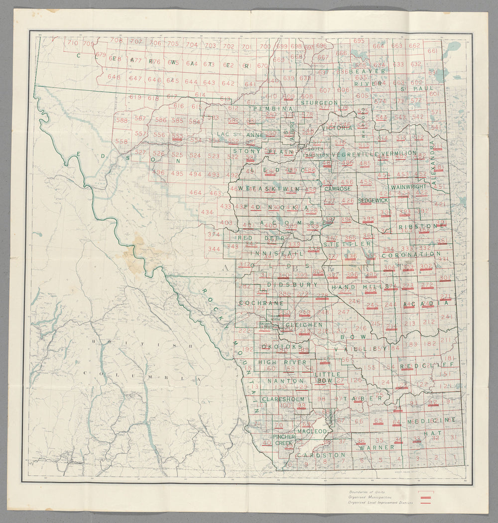Alberta, Canada southern sheet. Electoral. Department of Public Works 1913 map