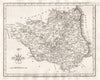 Antique county map of DURHAM by JOHN CARY 1787 old plan chart