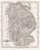 Antique county map of LINCOLNSHIRE by JOHN CARY 1787 old chart