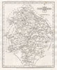 Antique county map of WARWICKSHIRE by JOHN CARY 1787 old chart