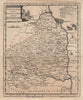 Antique county map of 