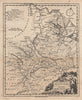 Antique county map of Huntingdonshire by Thomas KITCHIN 1748 old