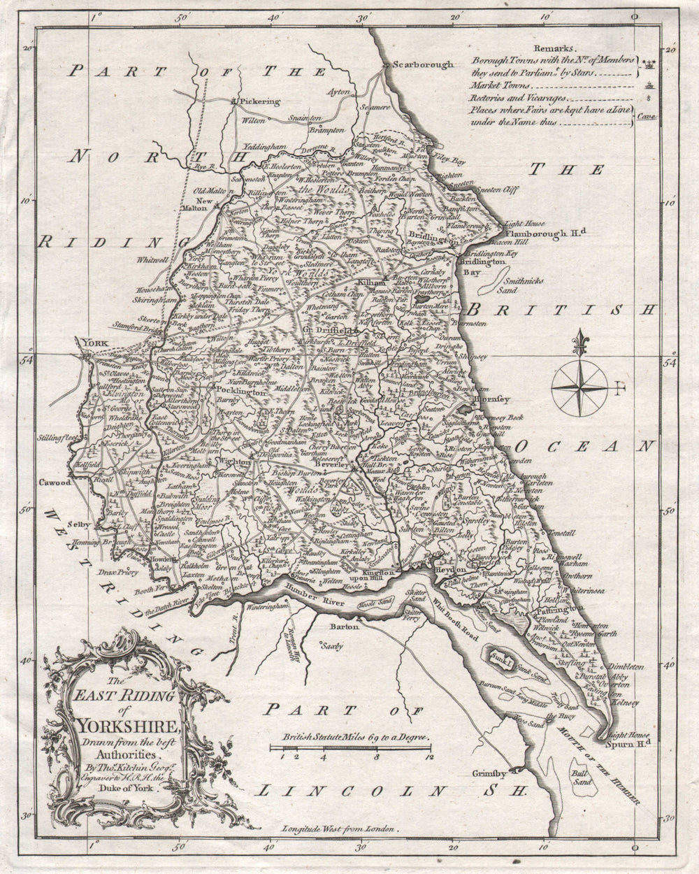 "The East Riding of Yorkshire drawn from the best authorities". KITCHIN 1764 map