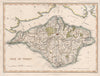 Antique map of the ISLE OF WIGHT by James BINGLEY 1834 old chart