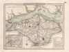 Antique map of the ISLE OF WIGHT. Inset Newport town plan. COLE & ROPER  c1805