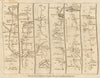 Northallerton Darlington Durham Newcastle upon Tyne. KITCHIN road map 1767