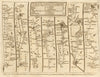 Bagshot Farnham Twyford Southampton Romsey Salisbury. KITCHIN road map 1767