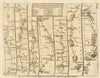 Basingstoke Cranborne Blandford Dorchester Weymouth. KITCHIN road map 1767