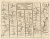 Exeter Crediton Ilfracombe Bideford Torrington. KITCHIN road map 1767 old