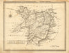 Antique map of North Wales by John Heywood. Railways & coach roads c1864