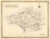 Antique county map of Dorsetshire by John Heywood. Railways & coach roads c1864