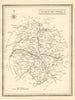 Antique county map of Herefordshire by John Heywood. Railways. Coach roads c1864