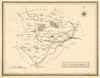 Antique county map of Rutlandshire by John Heywood. Railways & coach roads c1864