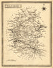 Antique county map of Wiltshire by John Heywood. Railways & coach roads c1864
