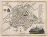 Antique town city plan of CANTERBURY by George COLE & John ROPER. Kent 1810 map