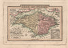 Antique map of the ISLE OF WIGHT by James WALLIS. Hand coloured c1810 old
