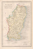 Antique WICKLOW, CARLOW & WEXFORD county map by Alfred ADLARD. Ireland c1841