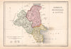 Antique ARMAGH, MONAGHAN & LOUTH county map ADLARD Northern Ireland Ulster c1841