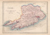 Antique CORK county map by Alfred ADLARD. Ireland c1841 old chart