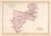 Antique DUBLIN & KILDARE county map by Alfred ADLARD. Ireland c1841 old