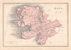 Antique MAYO county map by Alfred ADLARD. Ireland c1841 old chart
