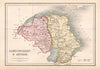 Antique LONDONDERRY & ANTRIM county map. ADLARD. Northern Ireland Ulster c1841