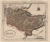 Antique county map of Kent by John Seller / Francis Grose c1780 old