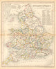 ENGLAND & WALES Roads by ARCHER & DUGDALE 1845 old antique map plan chart