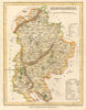 BEDFORDSHIRE county map by ARCHER & DUGDALE. Seats canals polling places 1845
